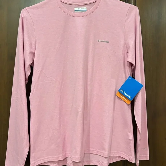 Omni-Shade 50 UPF Rated Columbia Mauve Crew Neck Shirt - Picture 1 of 2